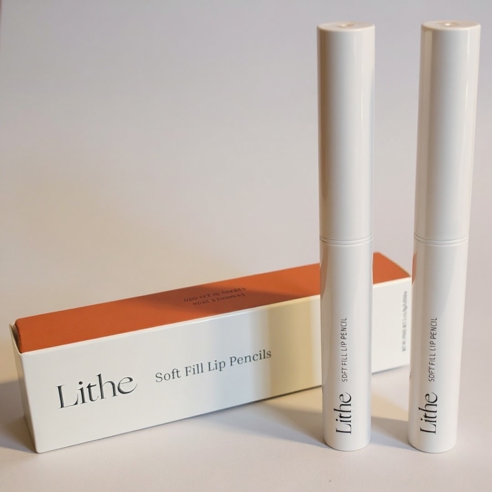 Lithe Soft Fill Lip Pencil Duo Dusk & Scarlet NIB Clean Vegan Beauty Makeup Nude